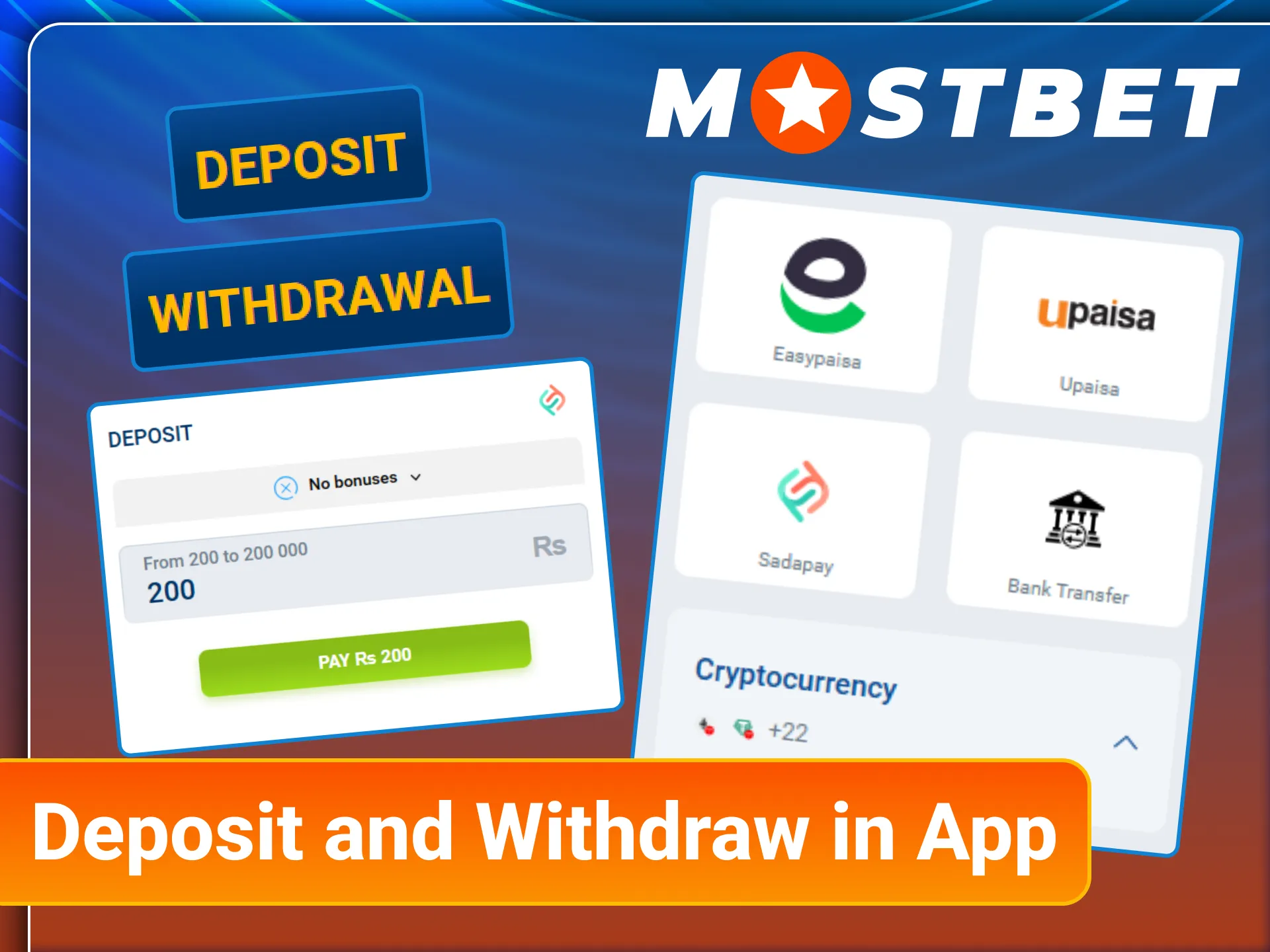 Manage your deposits and withdrawals securely through the official Mostbet app.