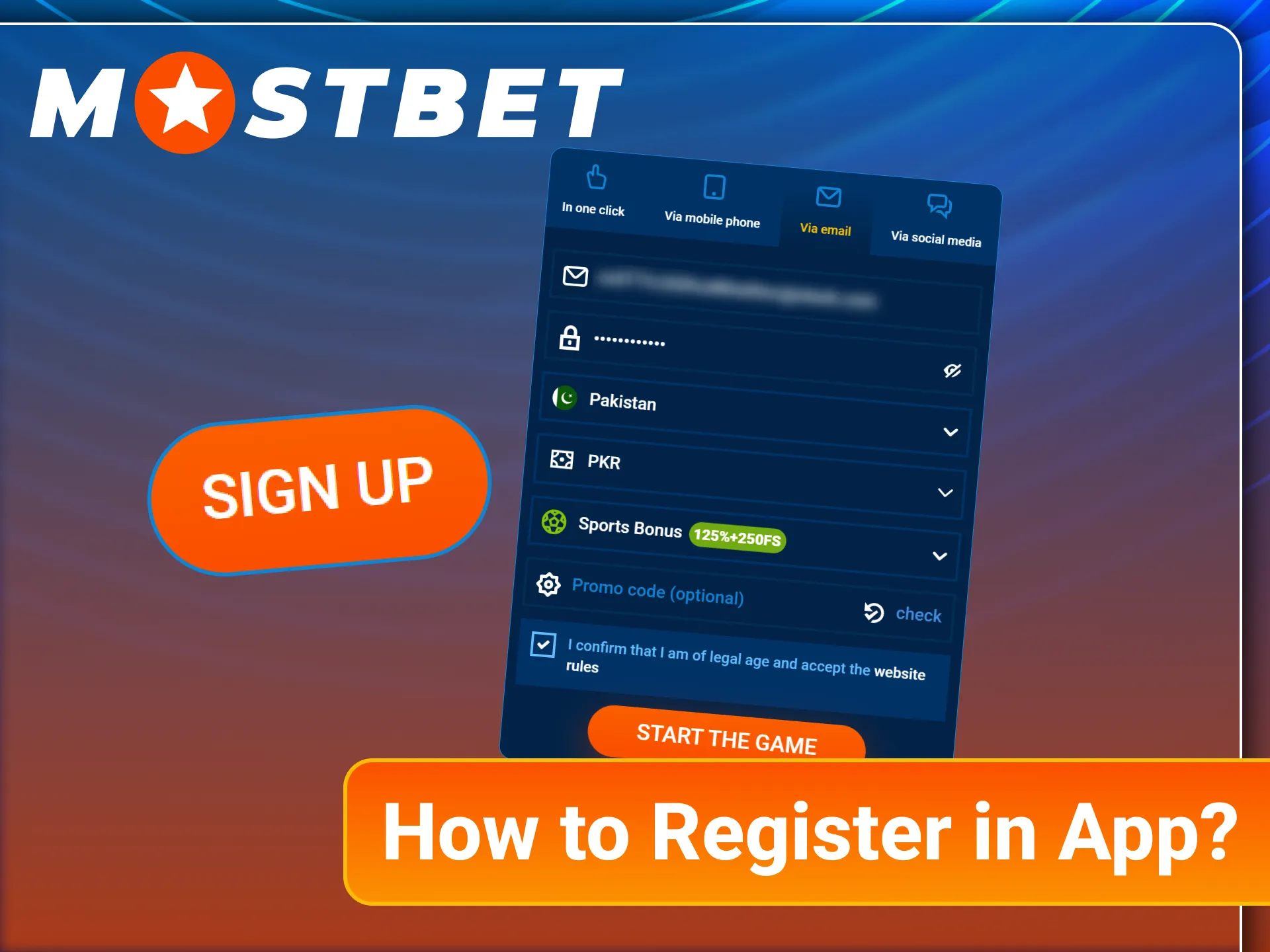 Complete the registration process within the official Mostbet mobile app.