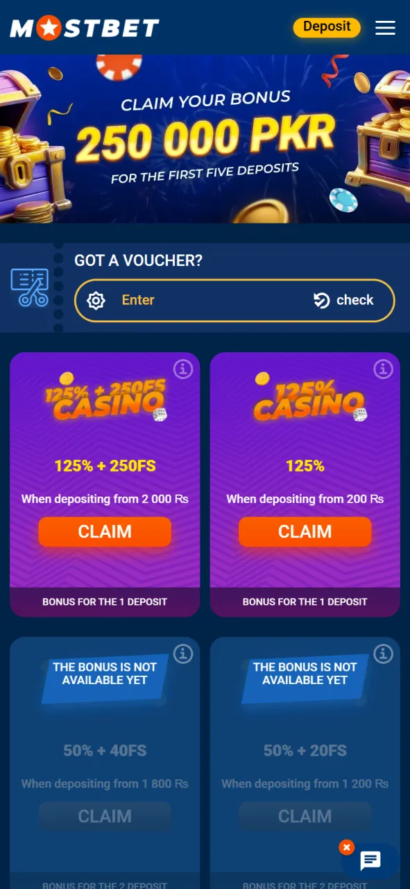 Check current promotions and bonuses on the official Mostbet platform.