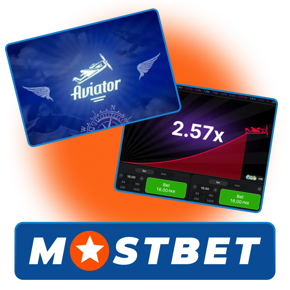 Play the popular Aviator crash game on the official Mostbet website.