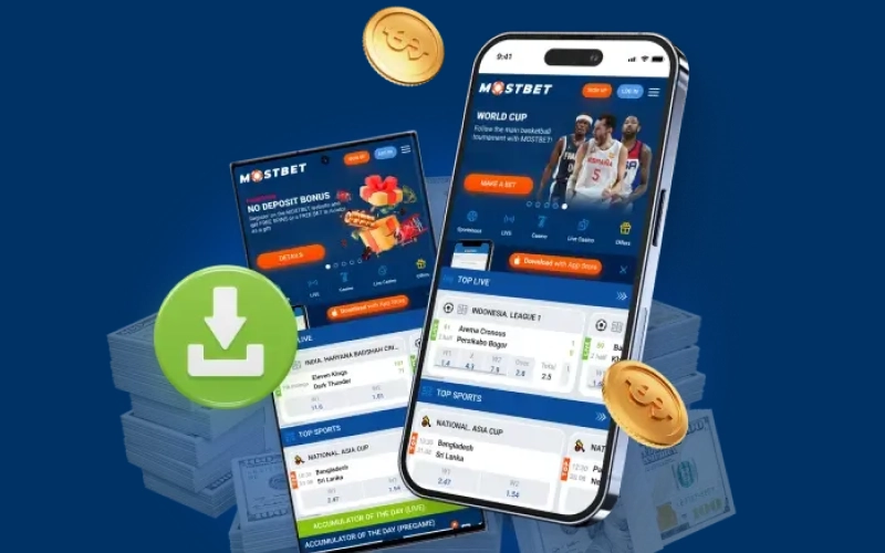 Receive free spins after installing the official Mostbet mobile application.