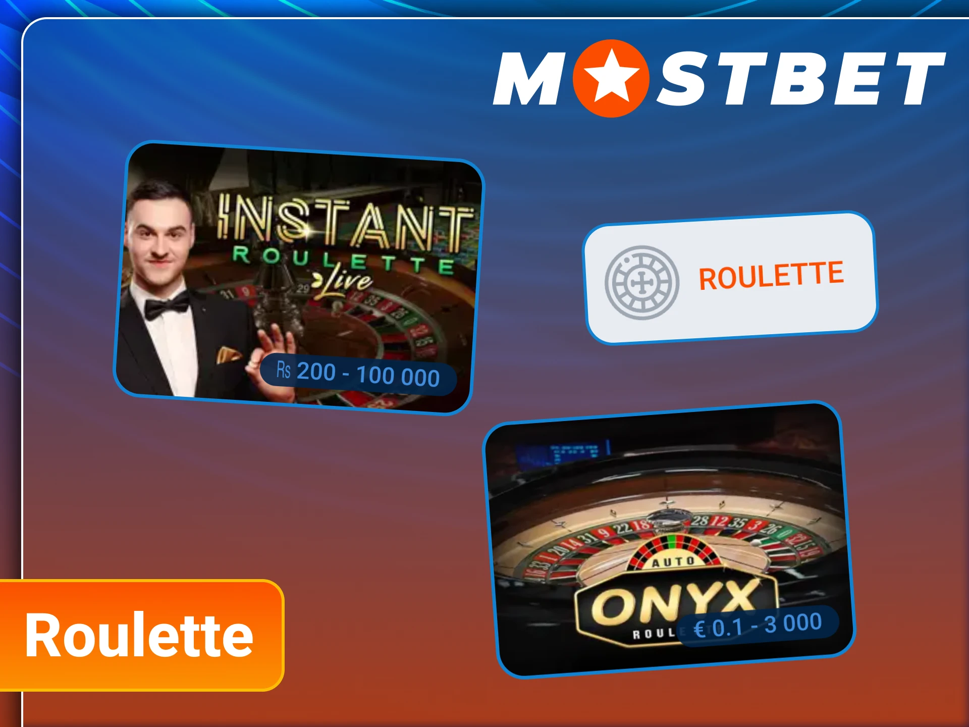 Try roulette casino games at Mostbet official site.