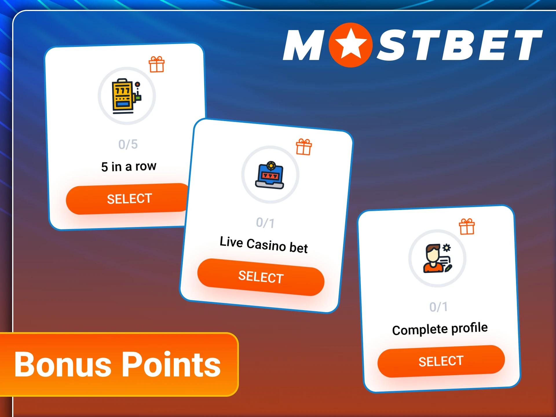 You can earn points through Mostbet loyalty program.