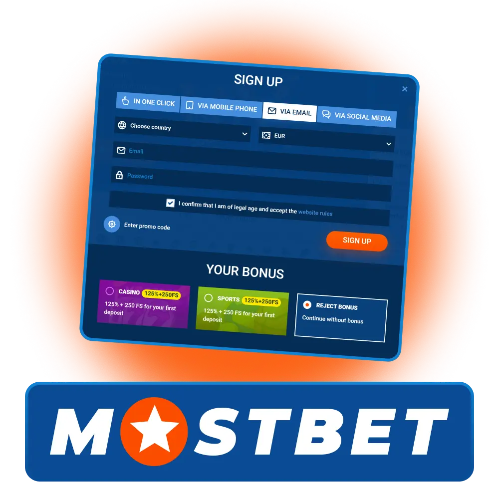 Register and login to your account on the official Mostbet website.