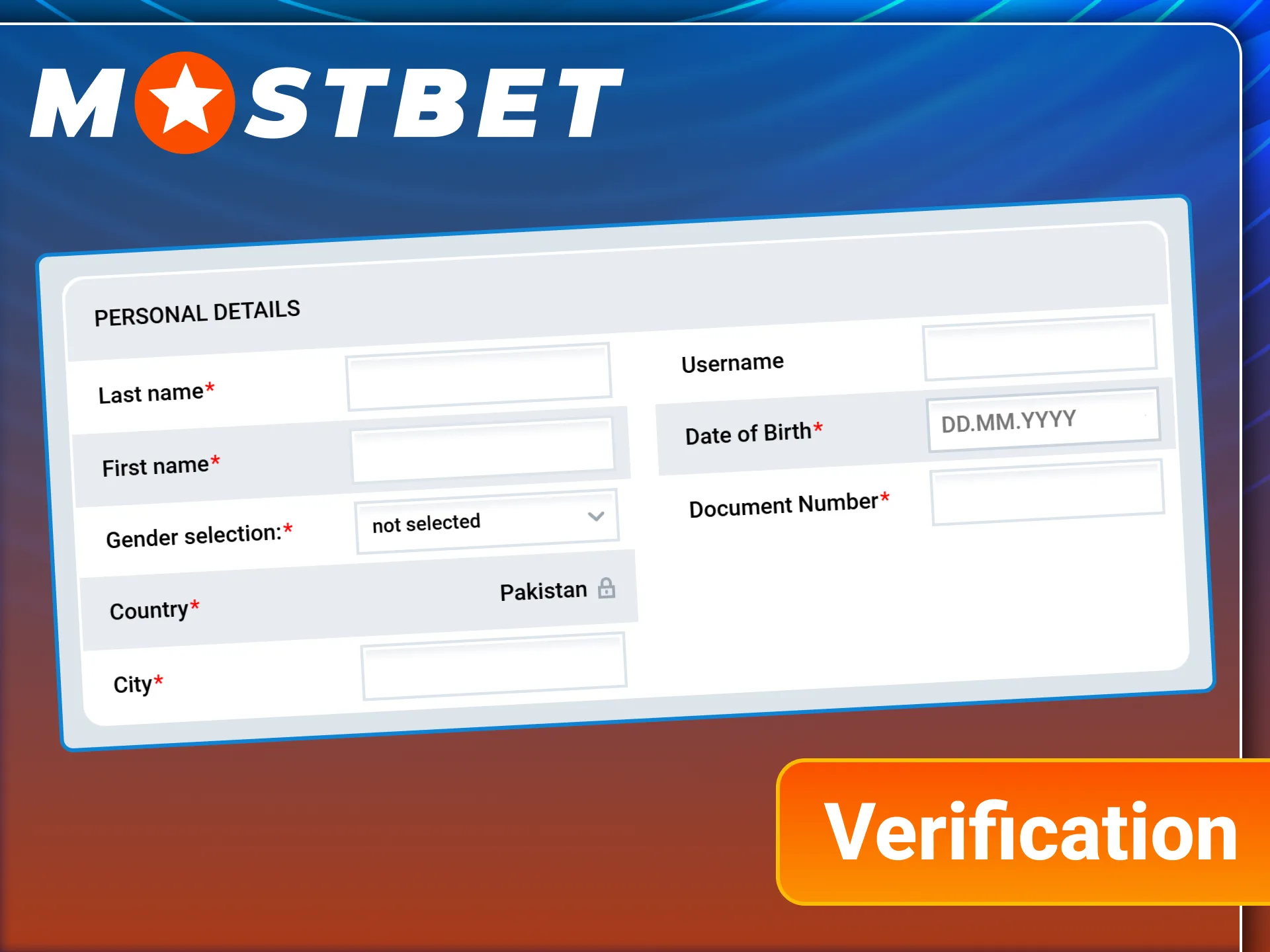 Verify your identity for security on the official Mostbet website.