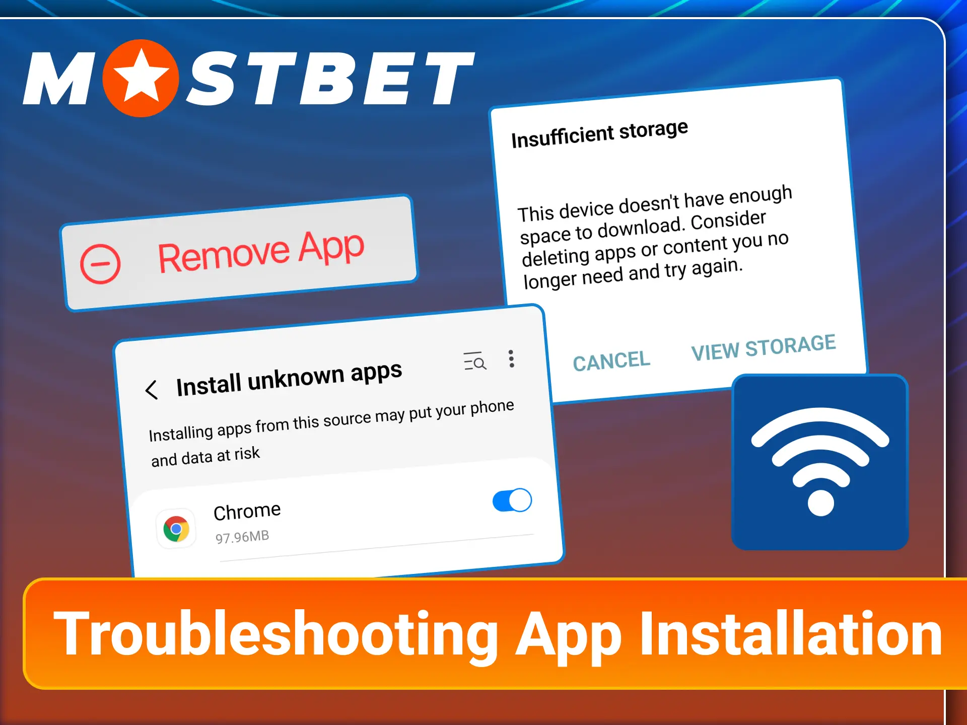 Resolve technical mobile installation issues on the official Mostbet platform.